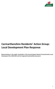 Carmarthenshire Local Development Plan Response